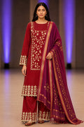 Unstitched 3 Piece Applique Lawn Suit