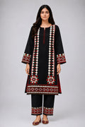 Unstitched 2 Piece Applique Lawn Suit
