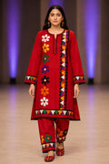 Unstitched 2 Piece Applique Lawn Suit