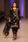 Women's unstitched 3-piece applique lawn suit - Shah Khas